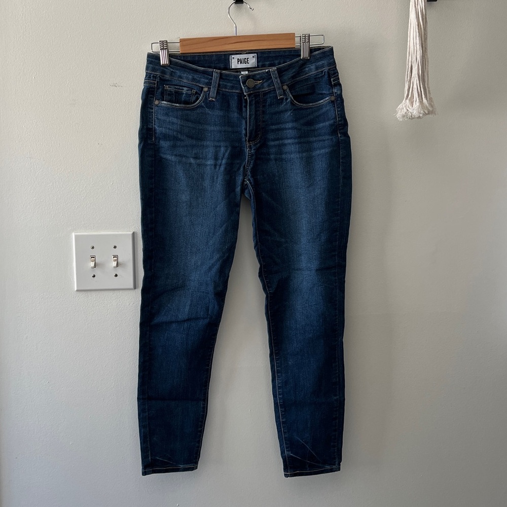 PAIGE Verdugo Crop Blue Denim Jeans 28